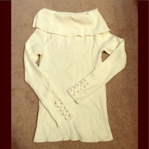WHBM Cream sweater